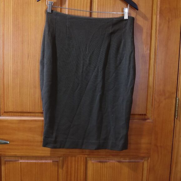 Wear in Good Health Army Green Pencil Skirt Archivel Vintage 14 - Picture 2 of 9